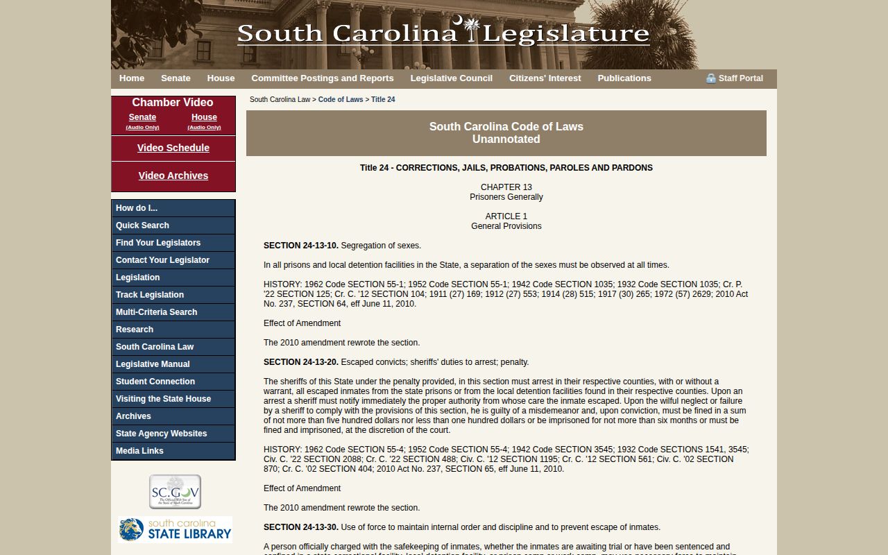 Berkeley County release date good conduct and truth in sentencing law