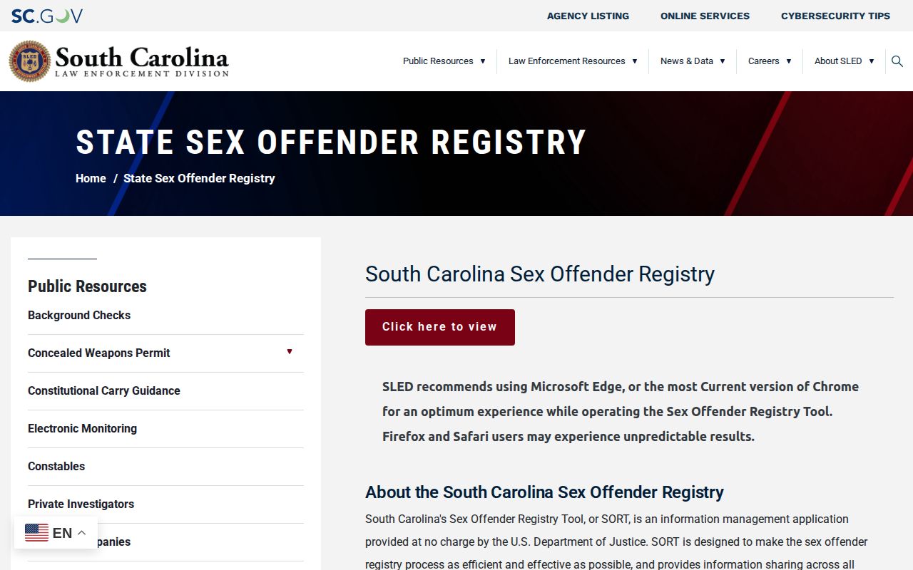 Berkeley County released inmate mugshot SLED registry search warnings